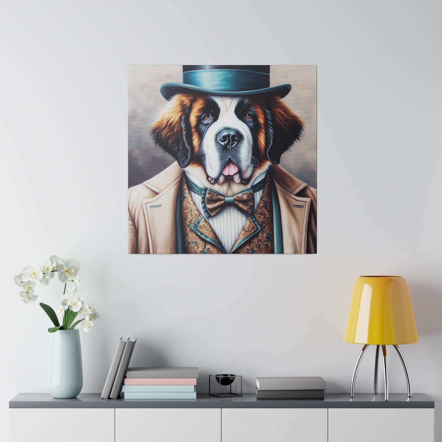 Mr Saint Bernard Matte Canvas, Stretched, 0.75"