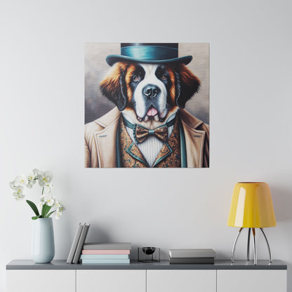Mr Saint Bernard Matte Canvas, Stretched, 0.75"