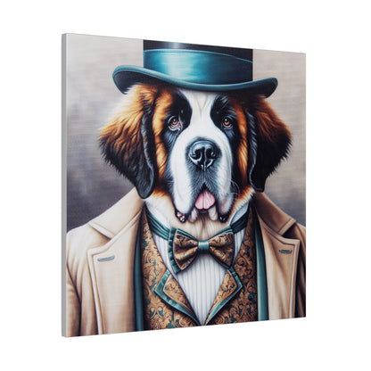 Mr Saint Bernard Matte Canvas, Stretched, 0.75"