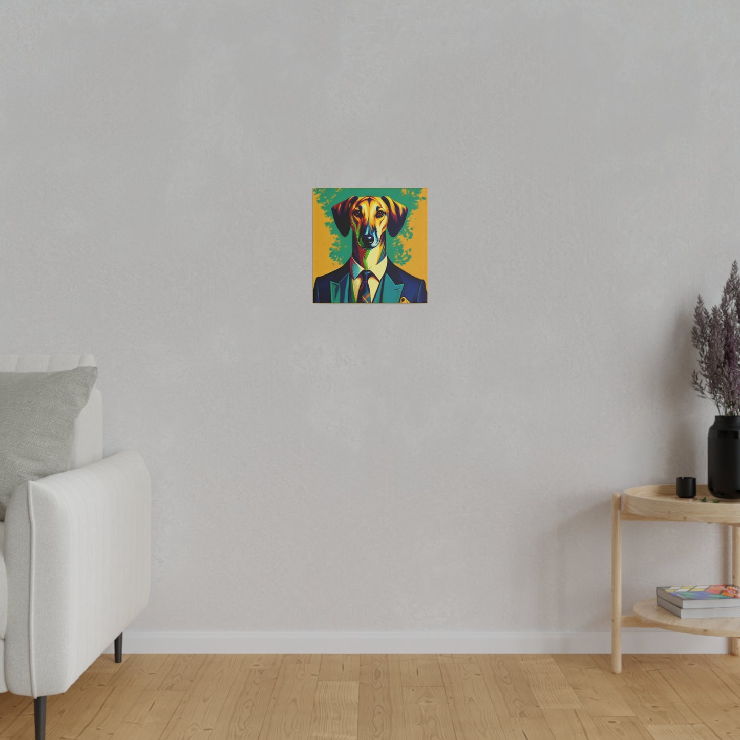 Mr Lurcher Square Matte Canvas, Stretched, 0.75"