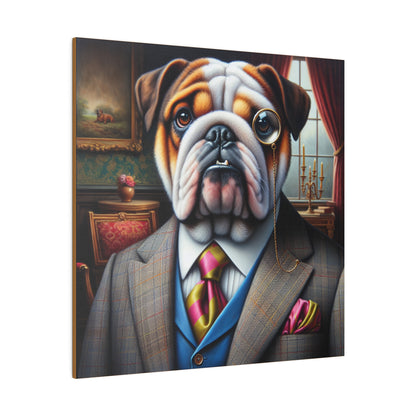 Mr British Bulldog Matte Canvas, Stretched, 0.75"