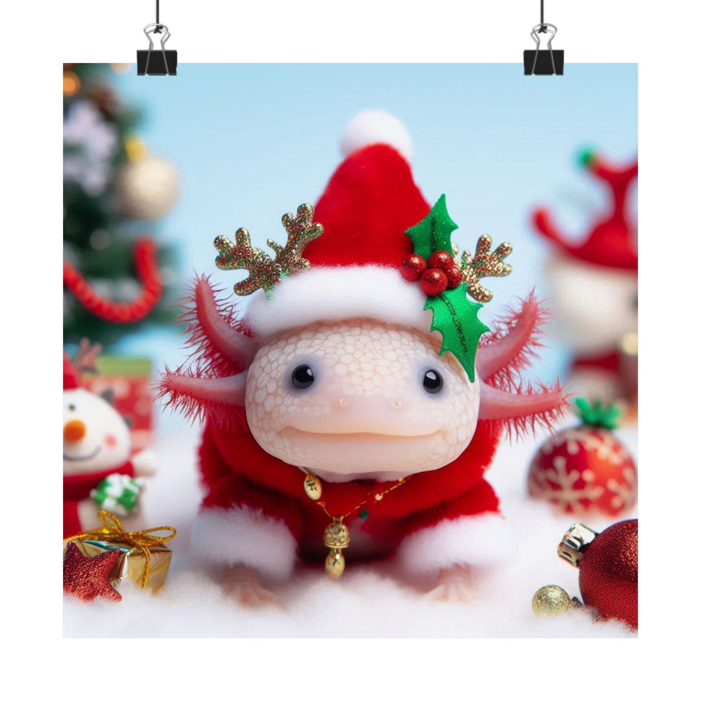 Axolotl Christmas Poster