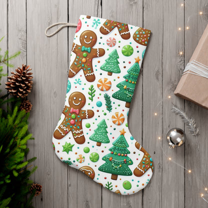 Gingerbread & Candy Christmas Stocking