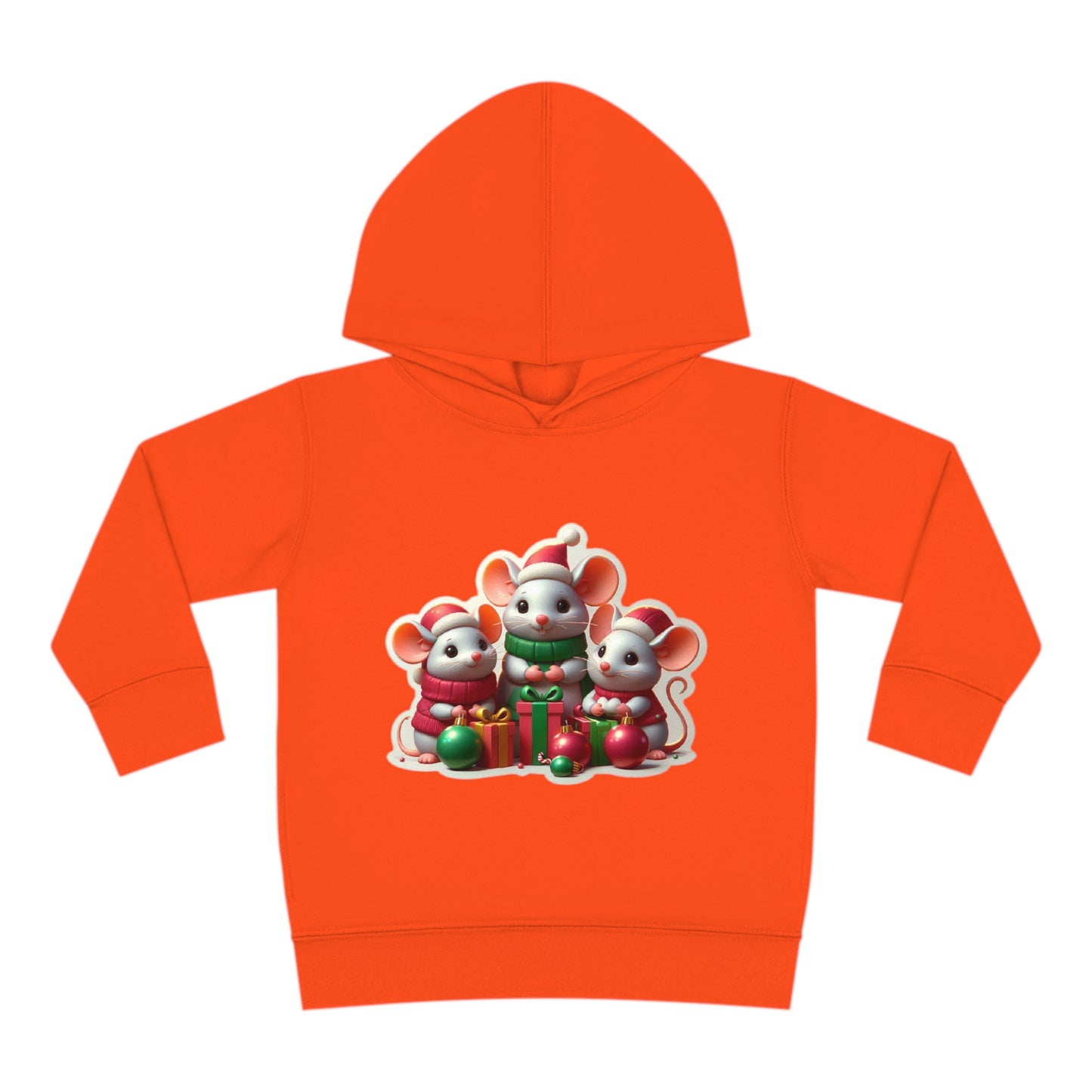 Christmas Mice Toddler Pullover Fleece Hoodie