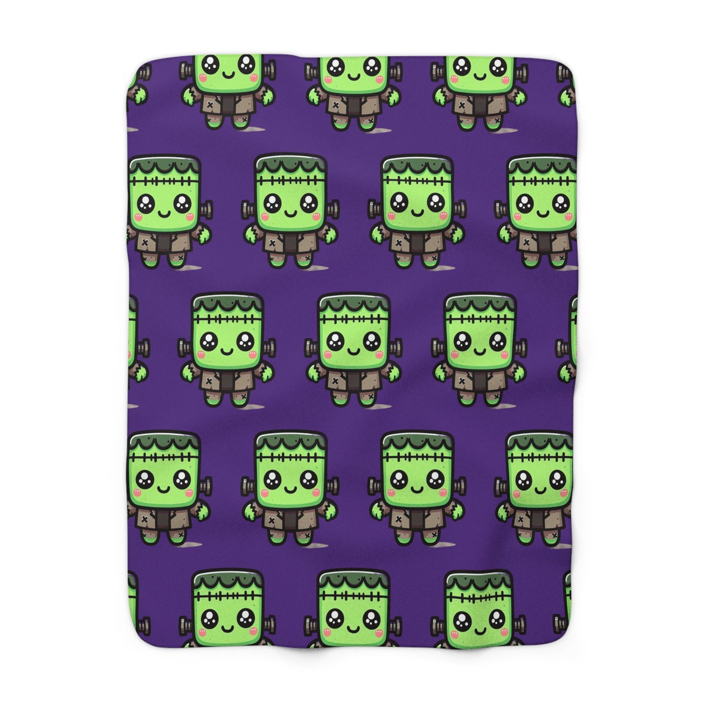 Frankie Purple Halloween Collection Sherpa Fleece Blanket