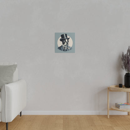 Mr Boston Terrier Matte Canvas, Stretched, 0.75"