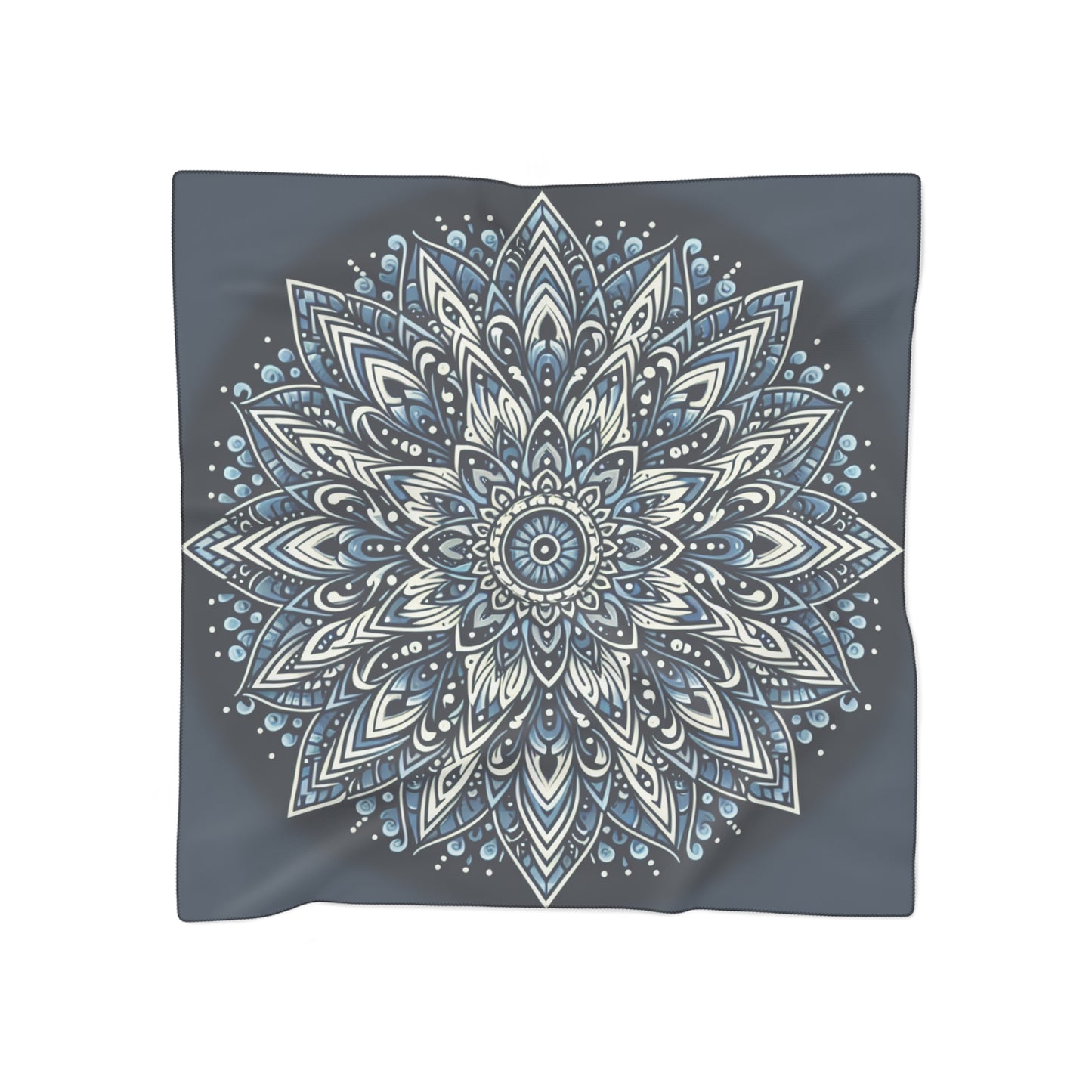 Blue Poly/Chiffon or Poly/Voile Scarf