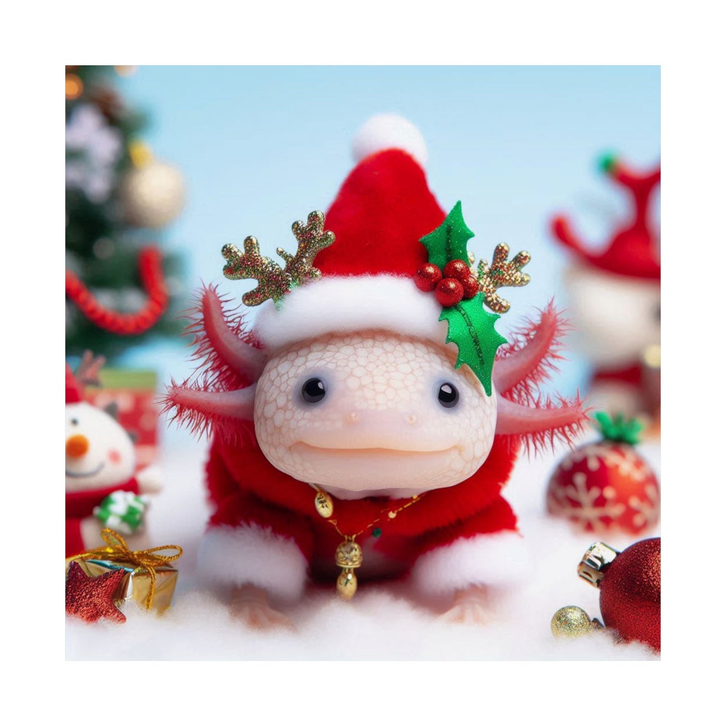 Axolotl Christmas Poster