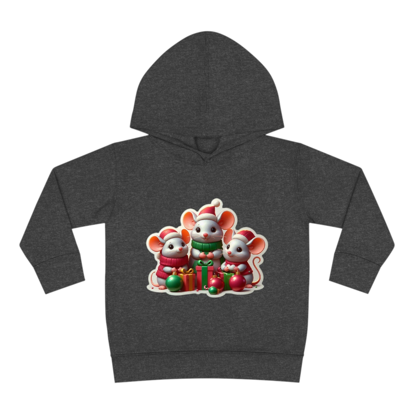 Christmas Mice Toddler Pullover Fleece Hoodie