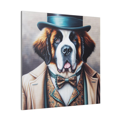 Mr Saint Bernard Matte Canvas, Stretched, 0.75"