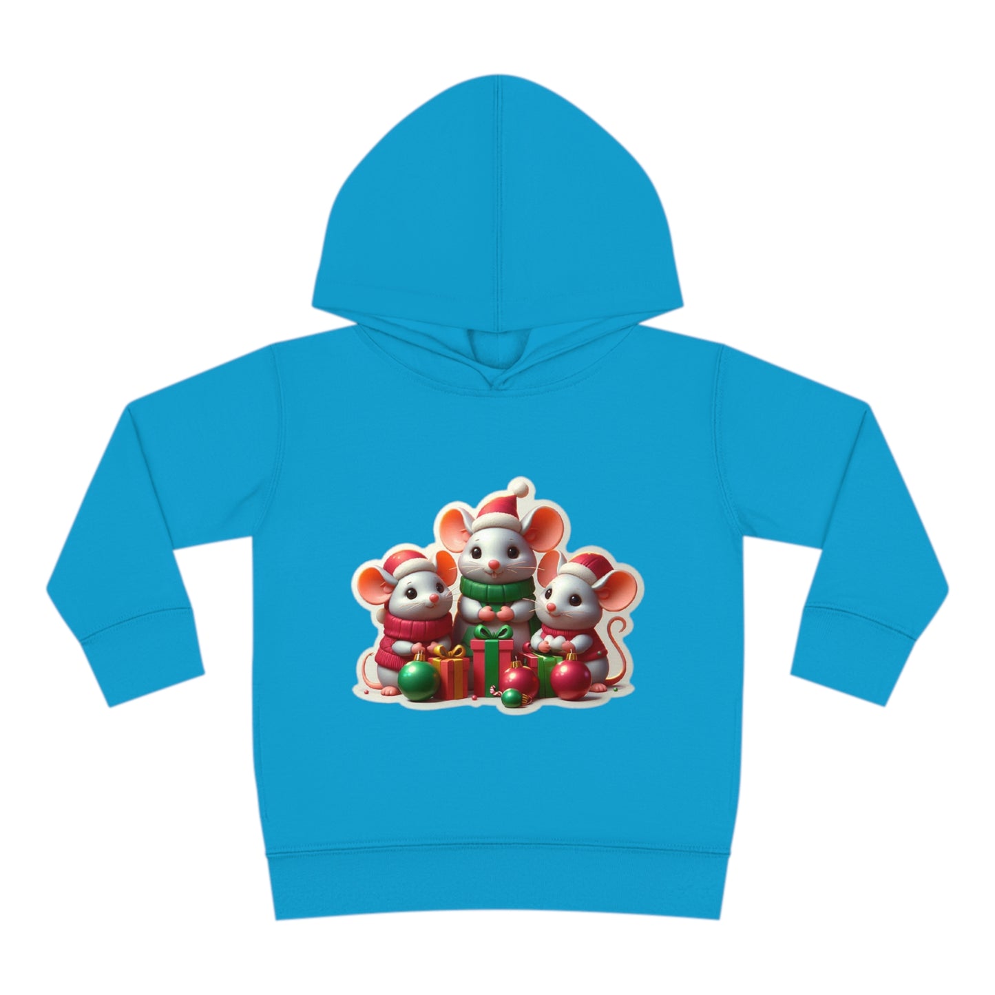 Christmas Mice Toddler Pullover Fleece Hoodie