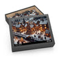 1900's Pit Village Collection Christmas Puzzle Set - Chipboard Puzzle (120, 252, 500 piece) - Family Downtime Activity
