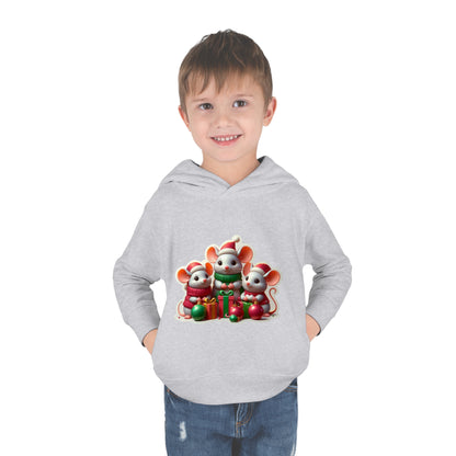 Christmas Mice Toddler Pullover Fleece Hoodie