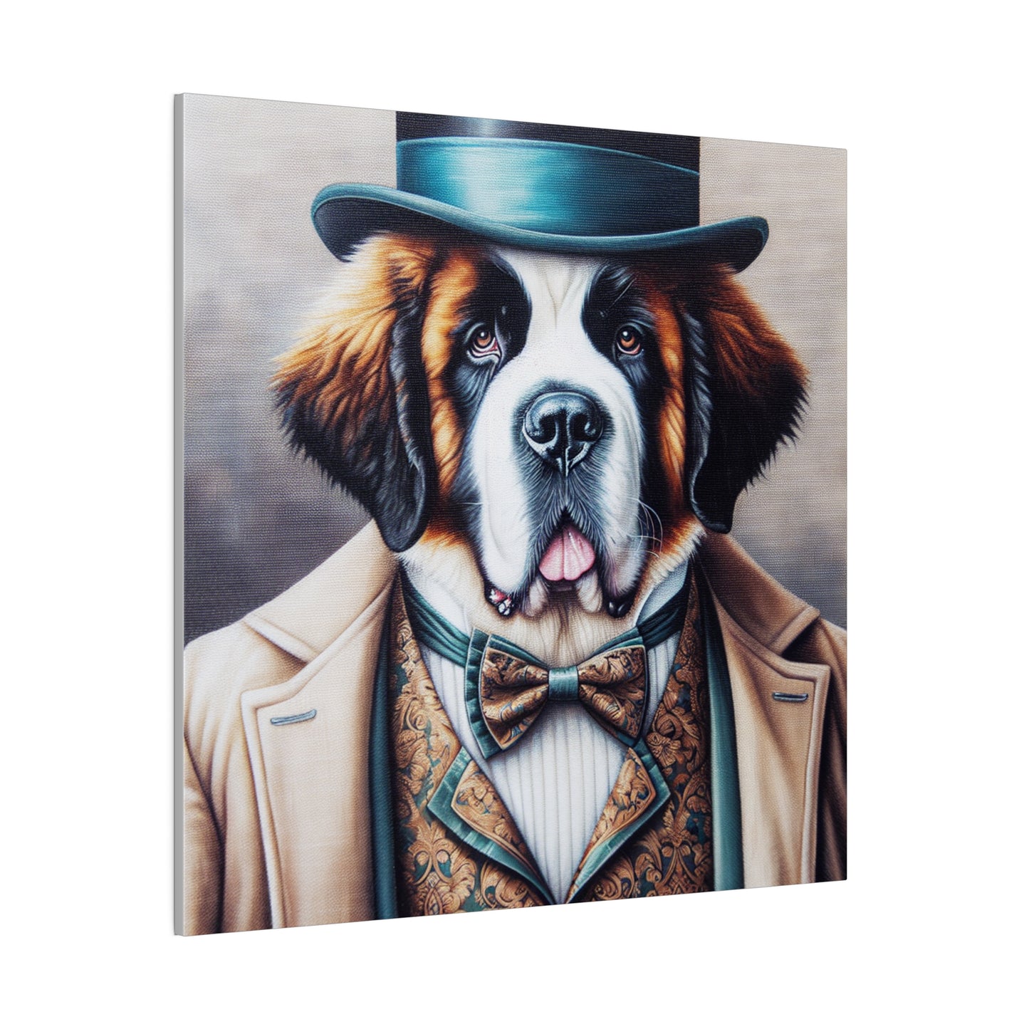 Mr Saint Bernard Matte Canvas, Stretched, 0.75"