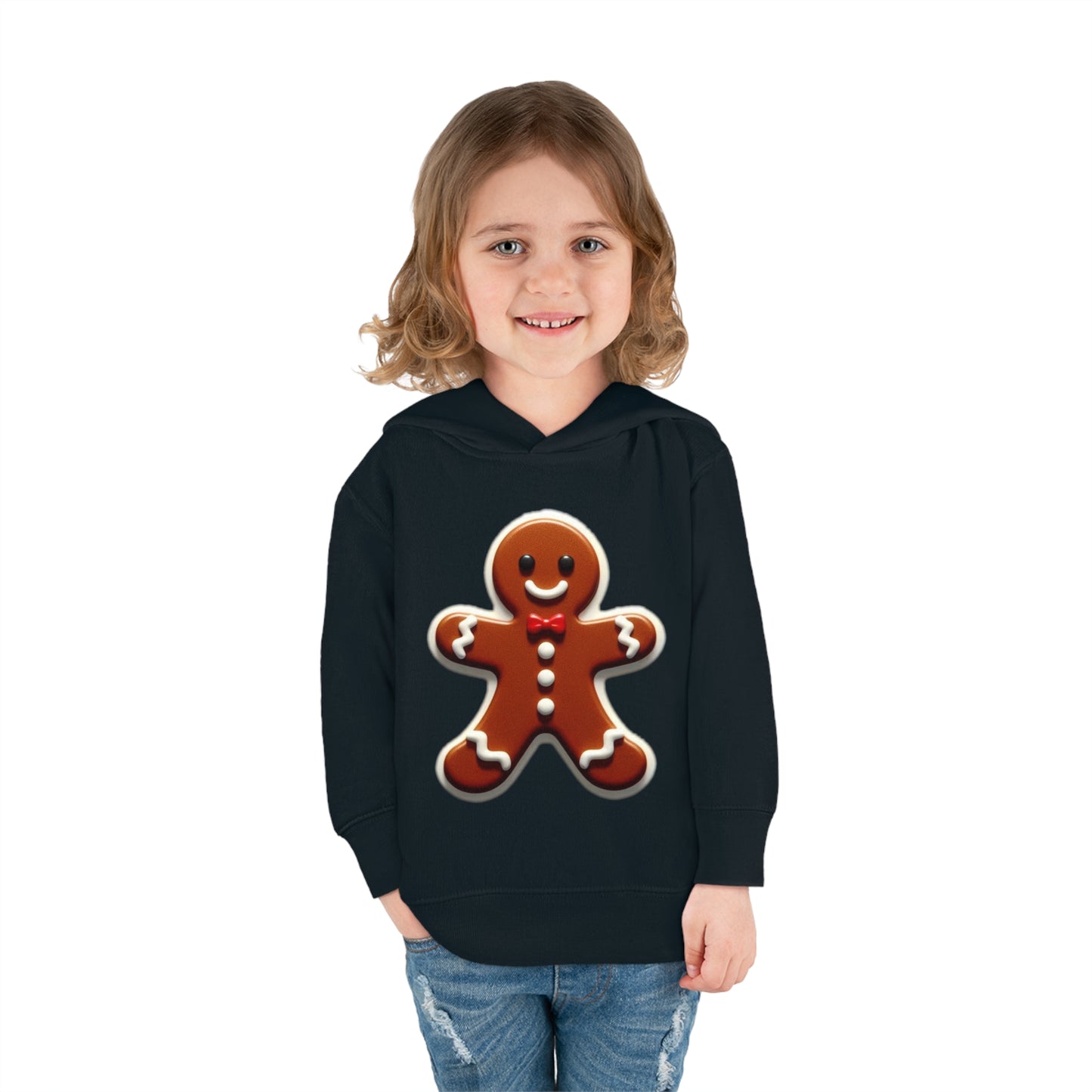 Traditional Gingerbread Man Toddler Pullover Fleece Hoodie
