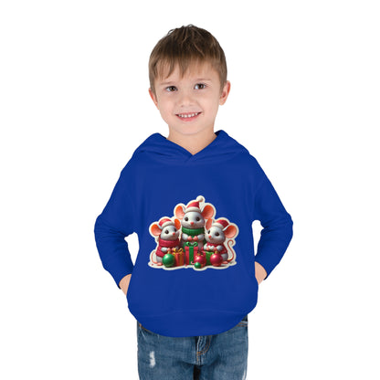 Christmas Mice Toddler Pullover Fleece Hoodie