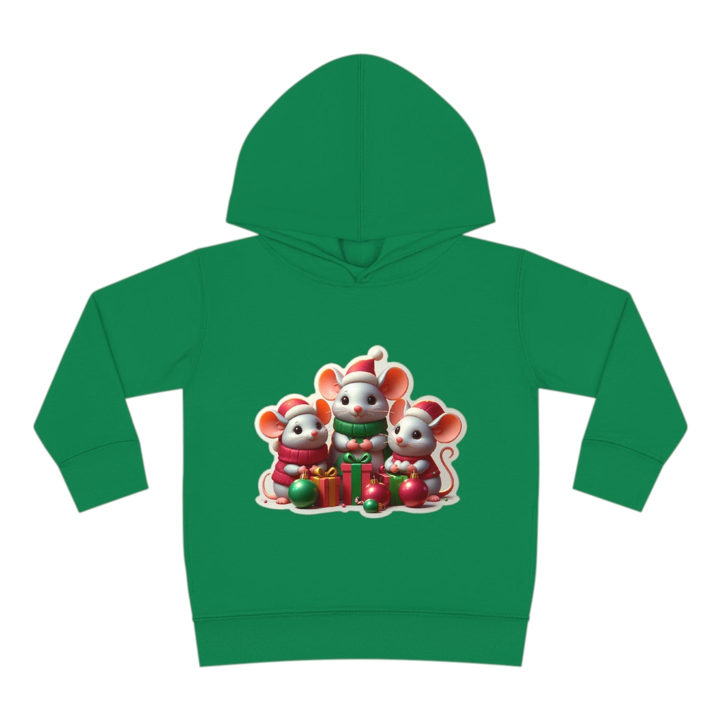Christmas Mice Toddler Pullover Fleece Hoodie