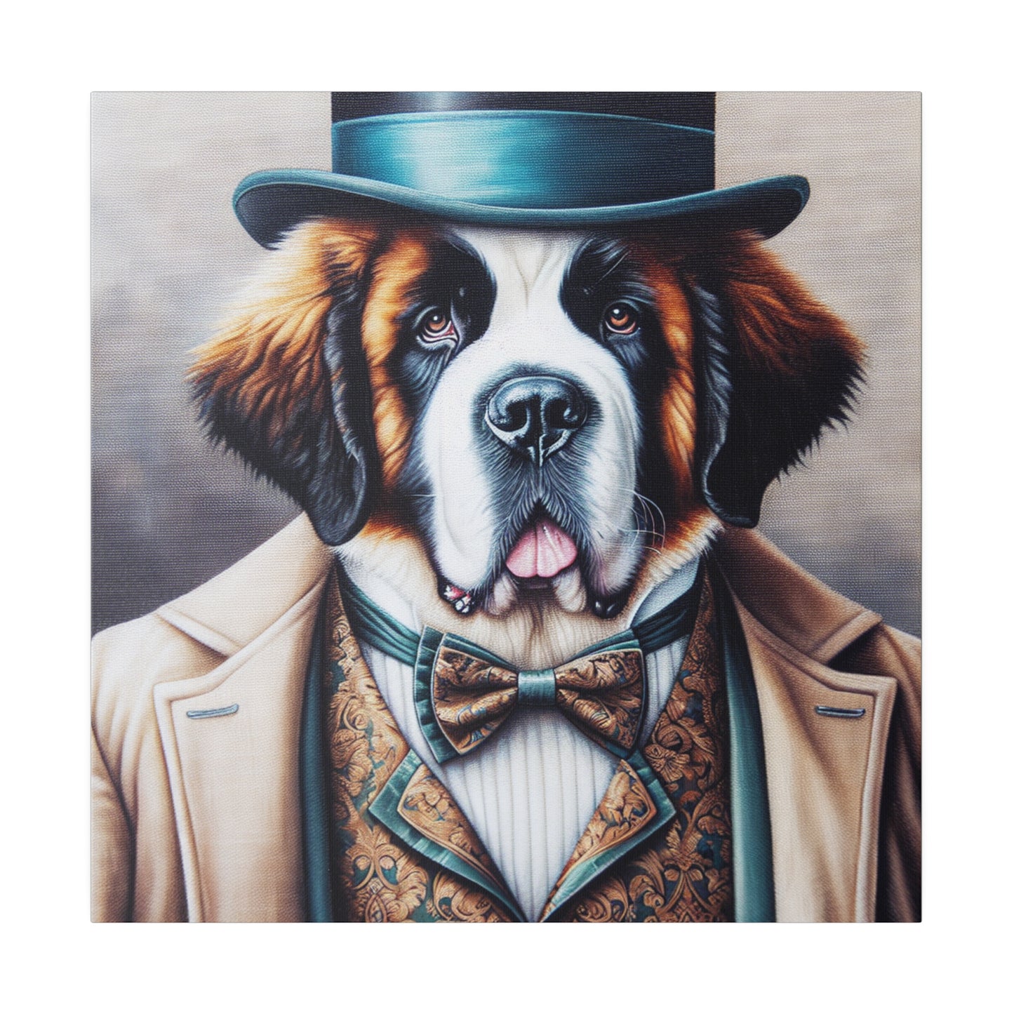 Mr Saint Bernard Matte Canvas, Stretched, 0.75"