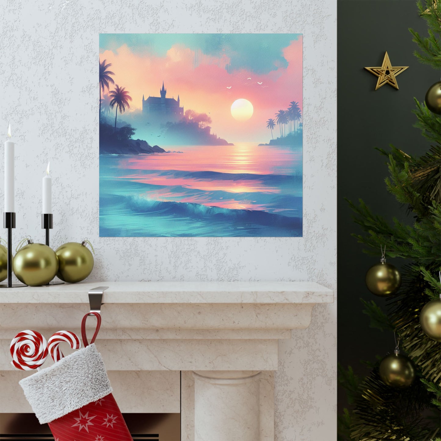 Beach Sunset F Vertical Posters