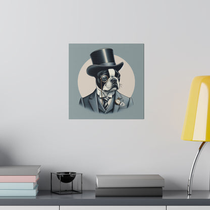Mr Boston Terrier Matte Canvas, Stretched, 0.75"