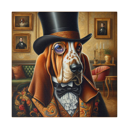 Mr Basset Hound Matte Canvas, Stretched, 0.75"