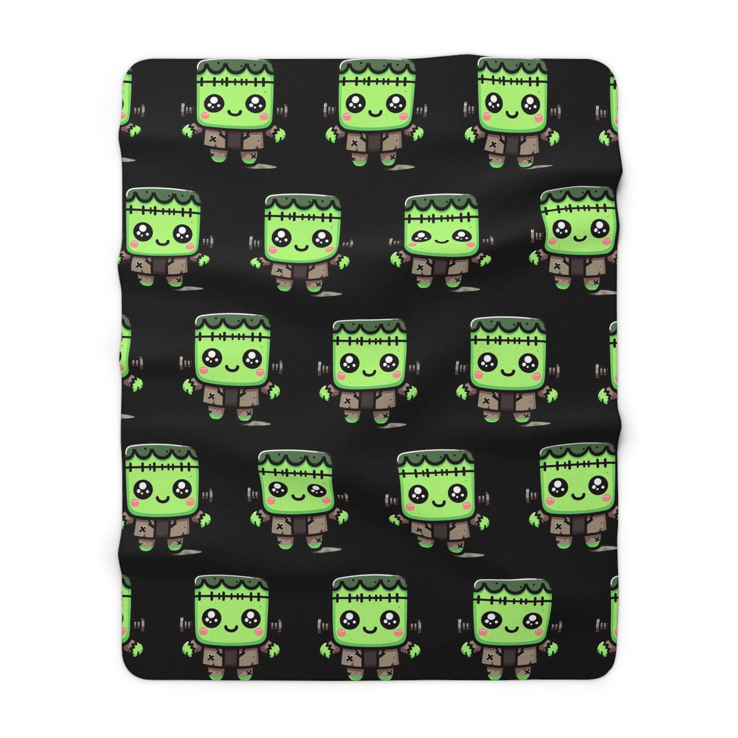 Frankie Black Halloween Collection Sherpa Fleece Blanket
