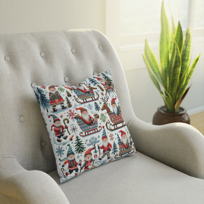 White Mint Nordic Christmas Cushion