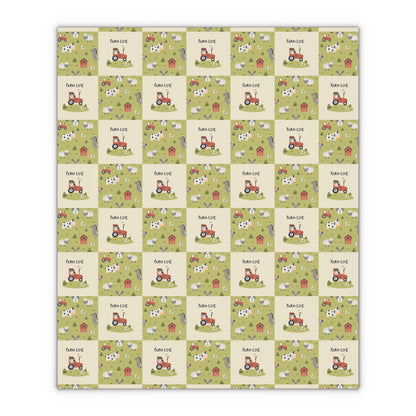 Farm Life Gift Wrapping Paper Sheets, 1pc