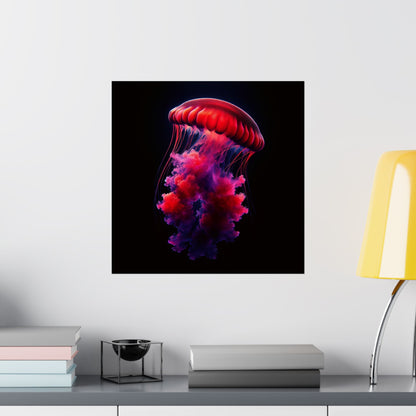 Jellyfish Red Vertical Posters