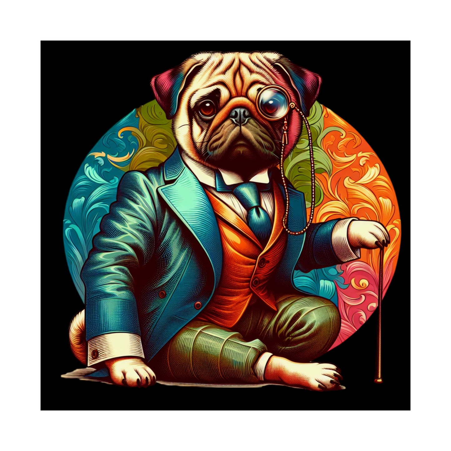 Mr Pug Vertical Posters