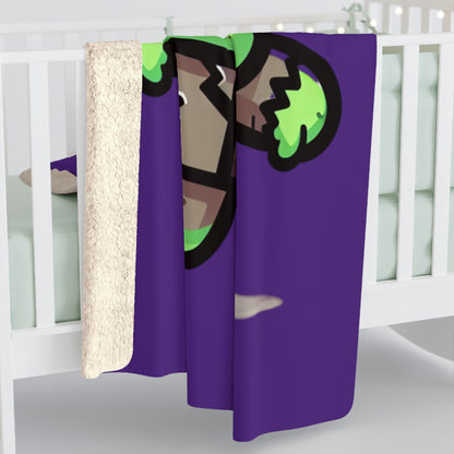 Frankie Purple Halloween Collection Sherpa Fleece Blanket