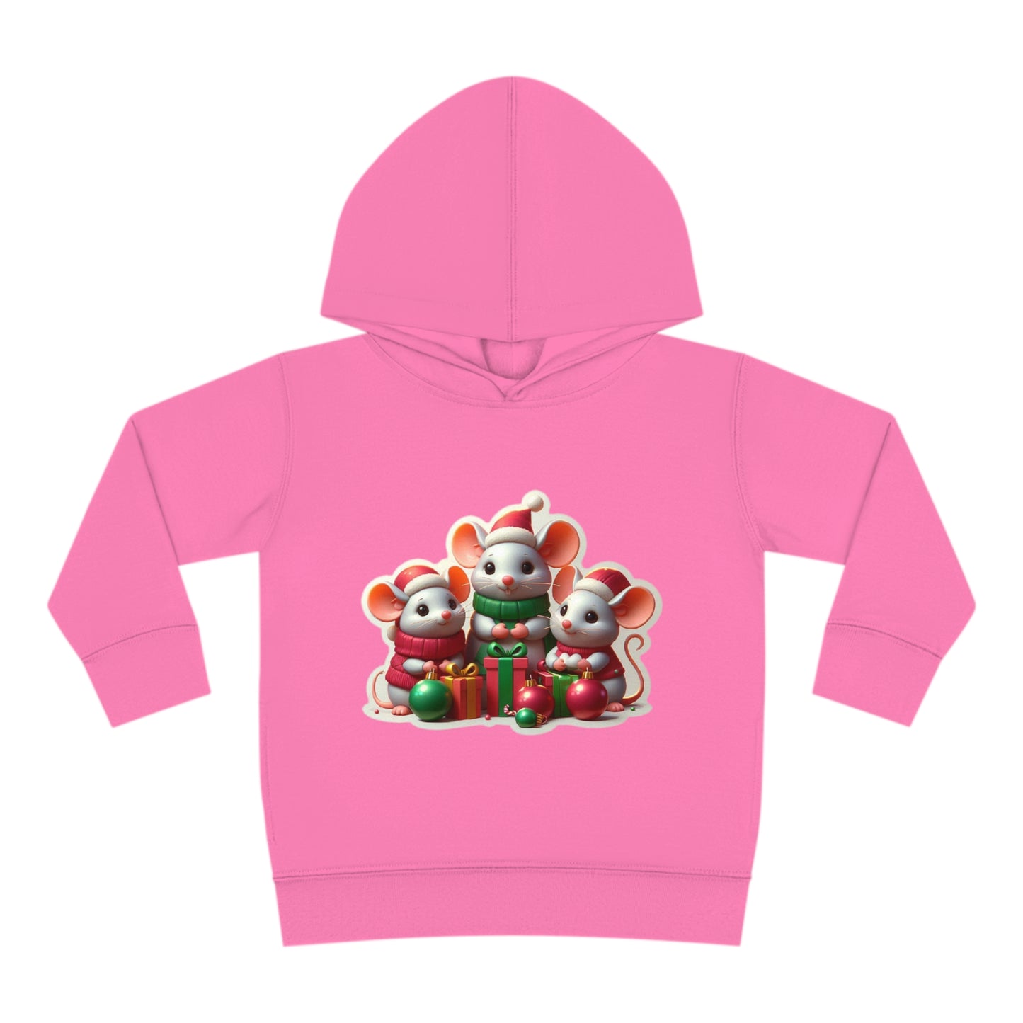 Christmas Mice Toddler Pullover Fleece Hoodie