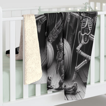 Halloween Marionettes Collection Sherpa Fleece Blanket