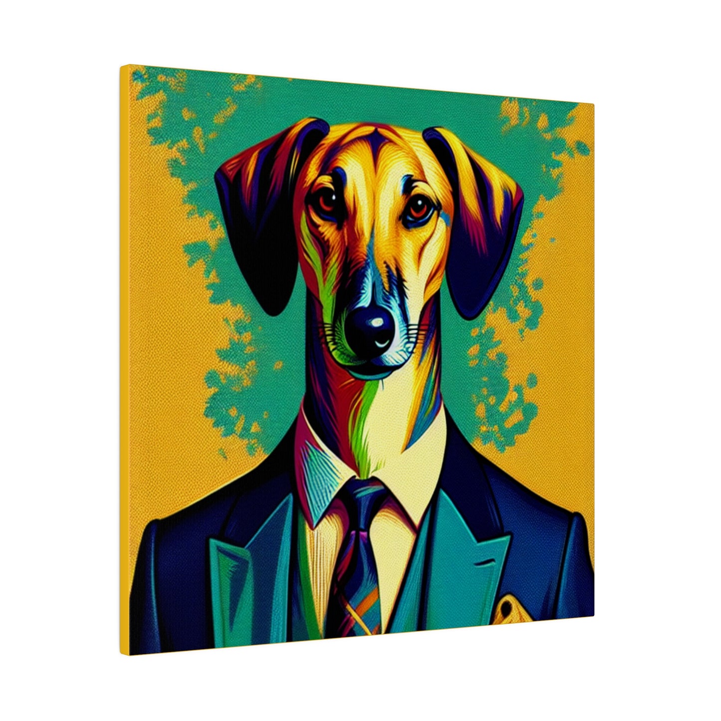 Mr Lurcher Square Matte Canvas, Stretched, 0.75"