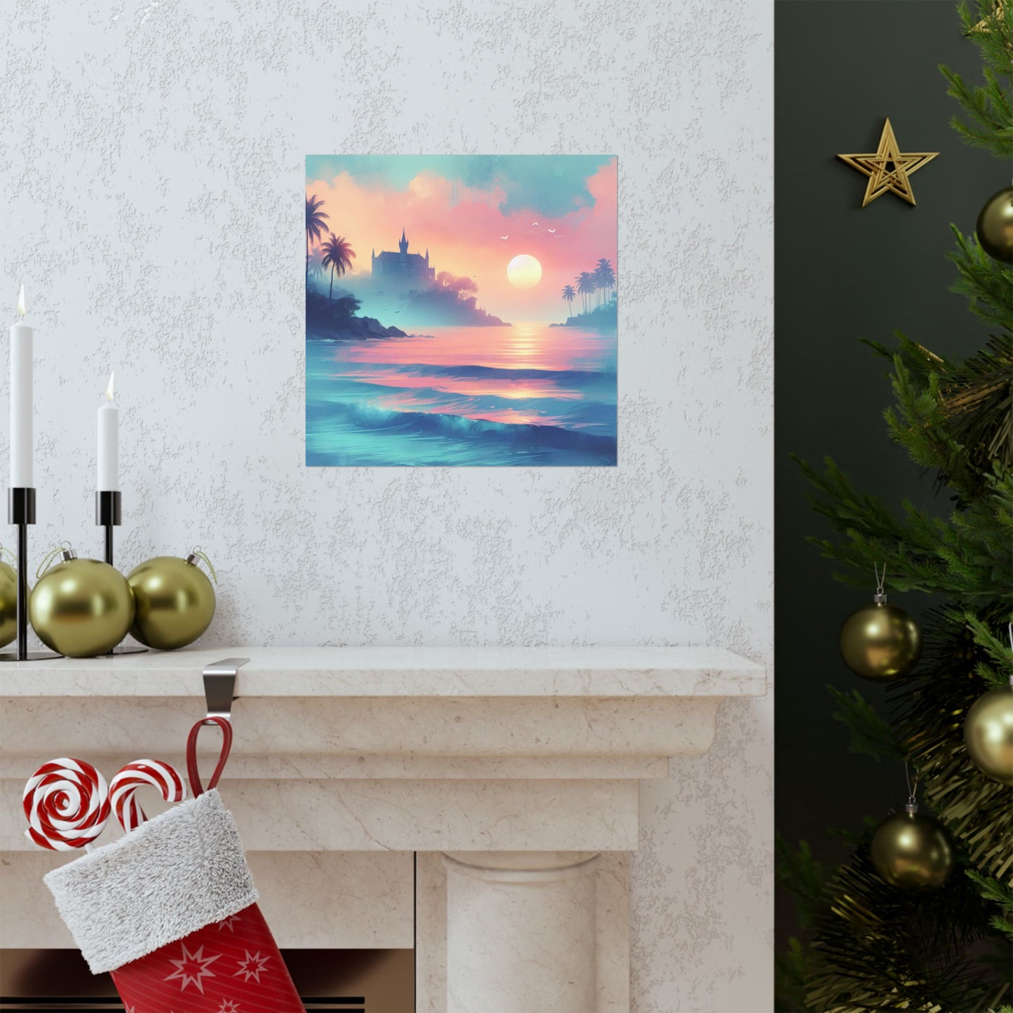 Beach Sunset F Vertical Posters