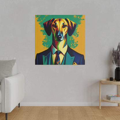 Mr Lurcher Square Matte Canvas, Stretched, 0.75"