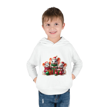 Christmas Mice Toddler Pullover Fleece Hoodie