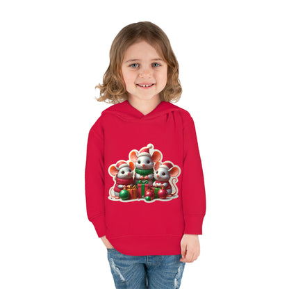 Christmas Mice Toddler Pullover Fleece Hoodie