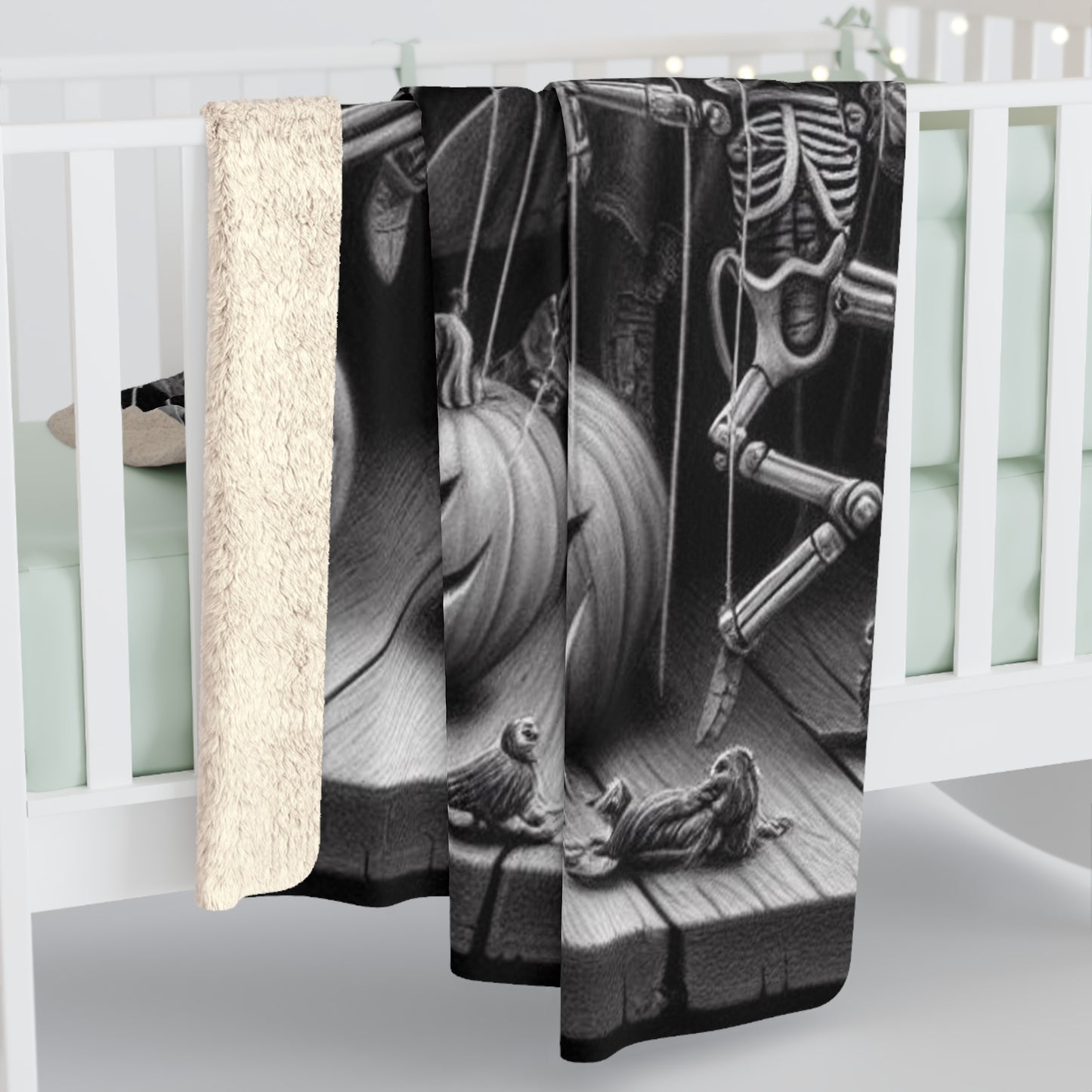 Halloween Marionettes Collection Sherpa Fleece Blanket