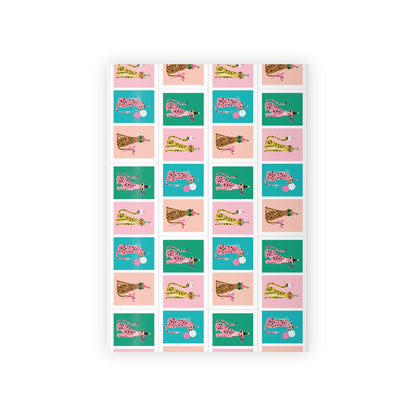 Party Leopard Gift Wrapping Paper Rolls, 1pc