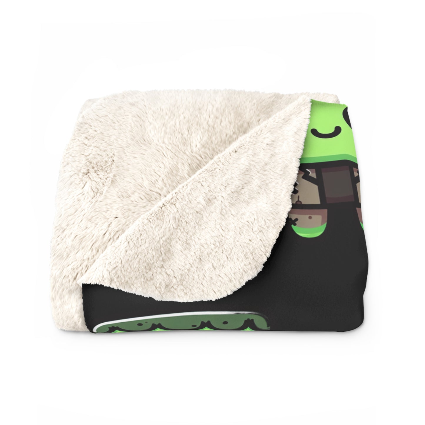 Frankie Black Halloween Collection Sherpa Fleece Blanket