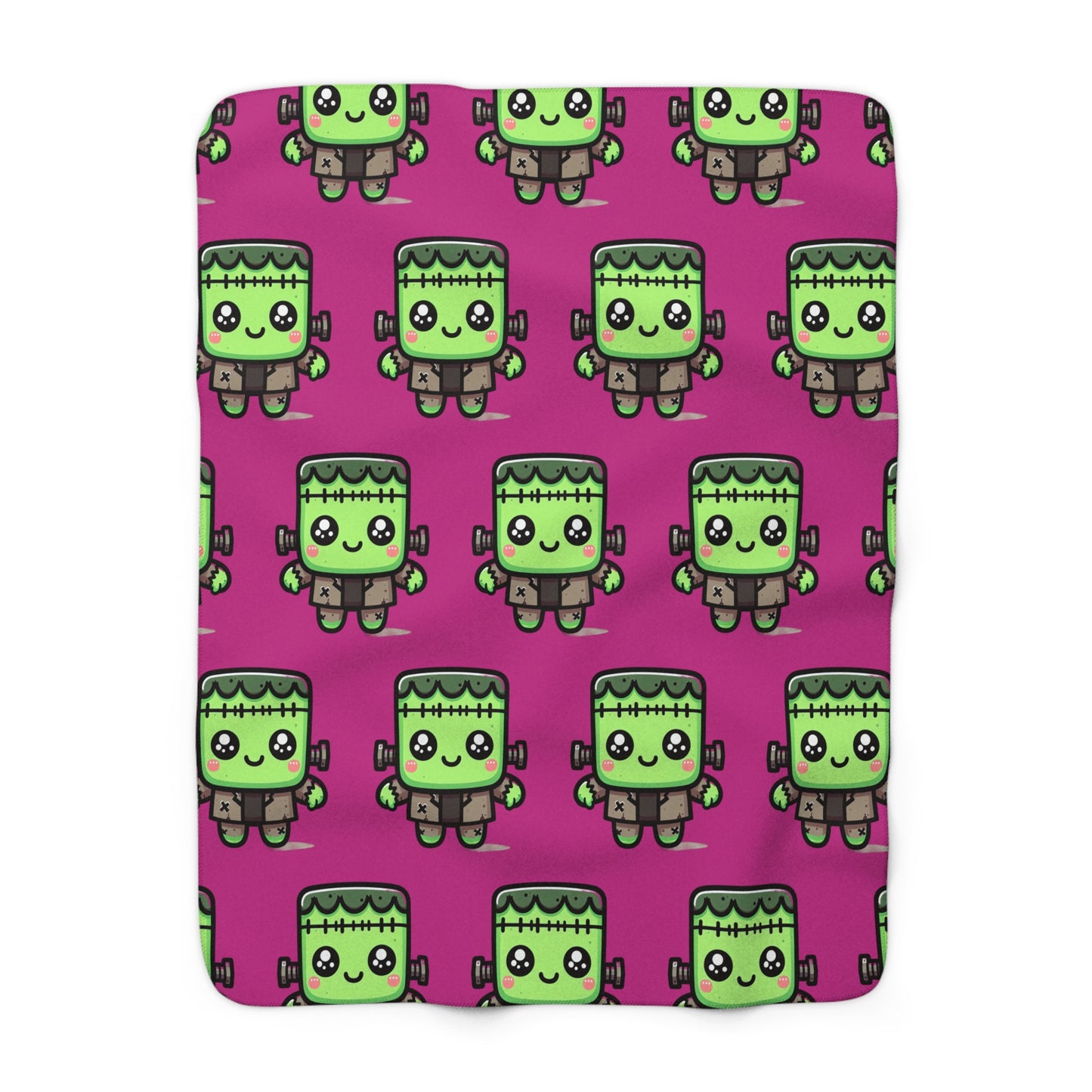 Frankie Pink Halloween Collection Sherpa Fleece Blanket
