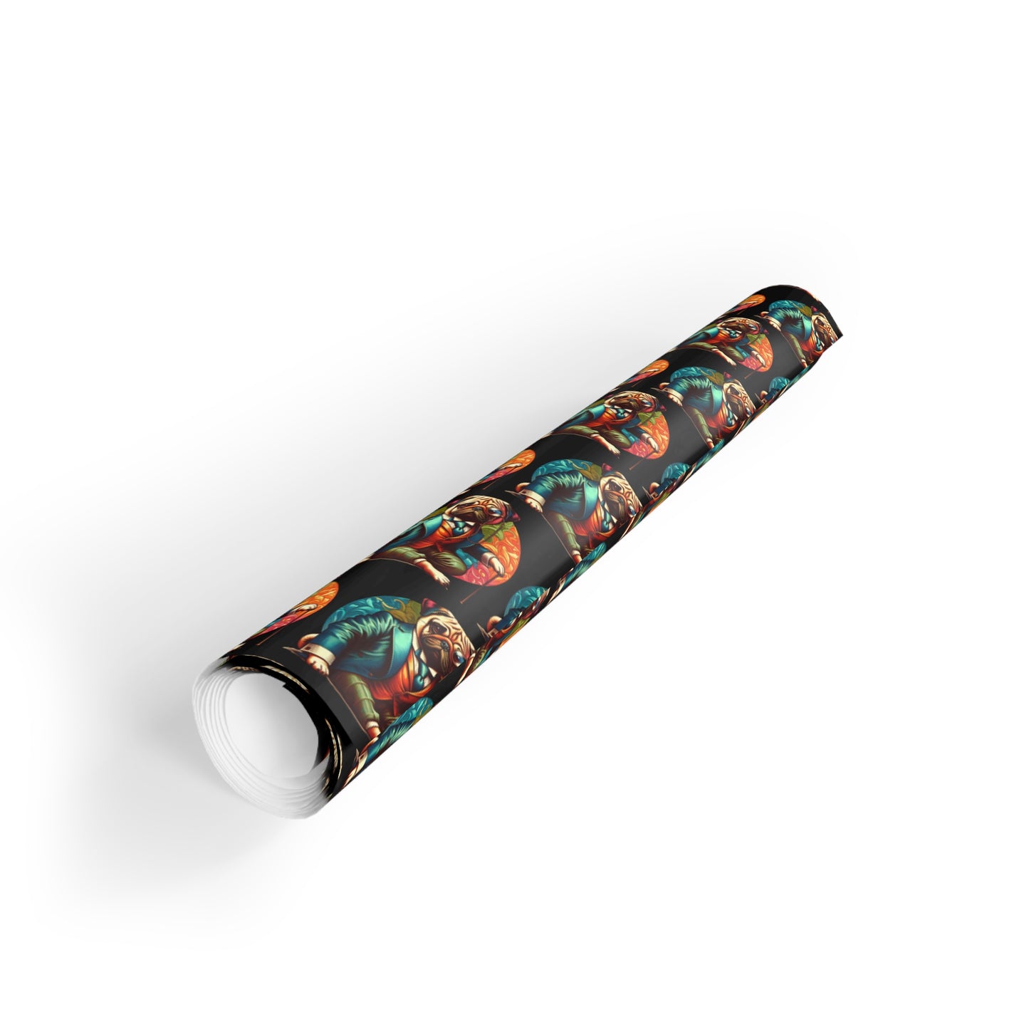 Mr Pug Gift Wrapping Paper Rolls, 1pc