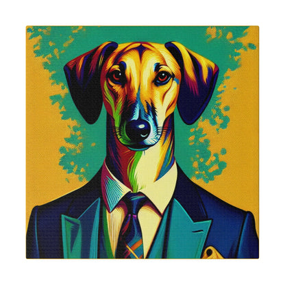 Mr Lurcher Square Matte Canvas, Stretched, 0.75"