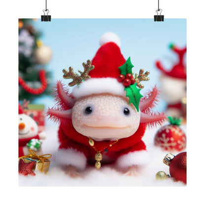 Axolotl Christmas Poster