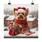 Yorkshire Terrier Christmas Poster