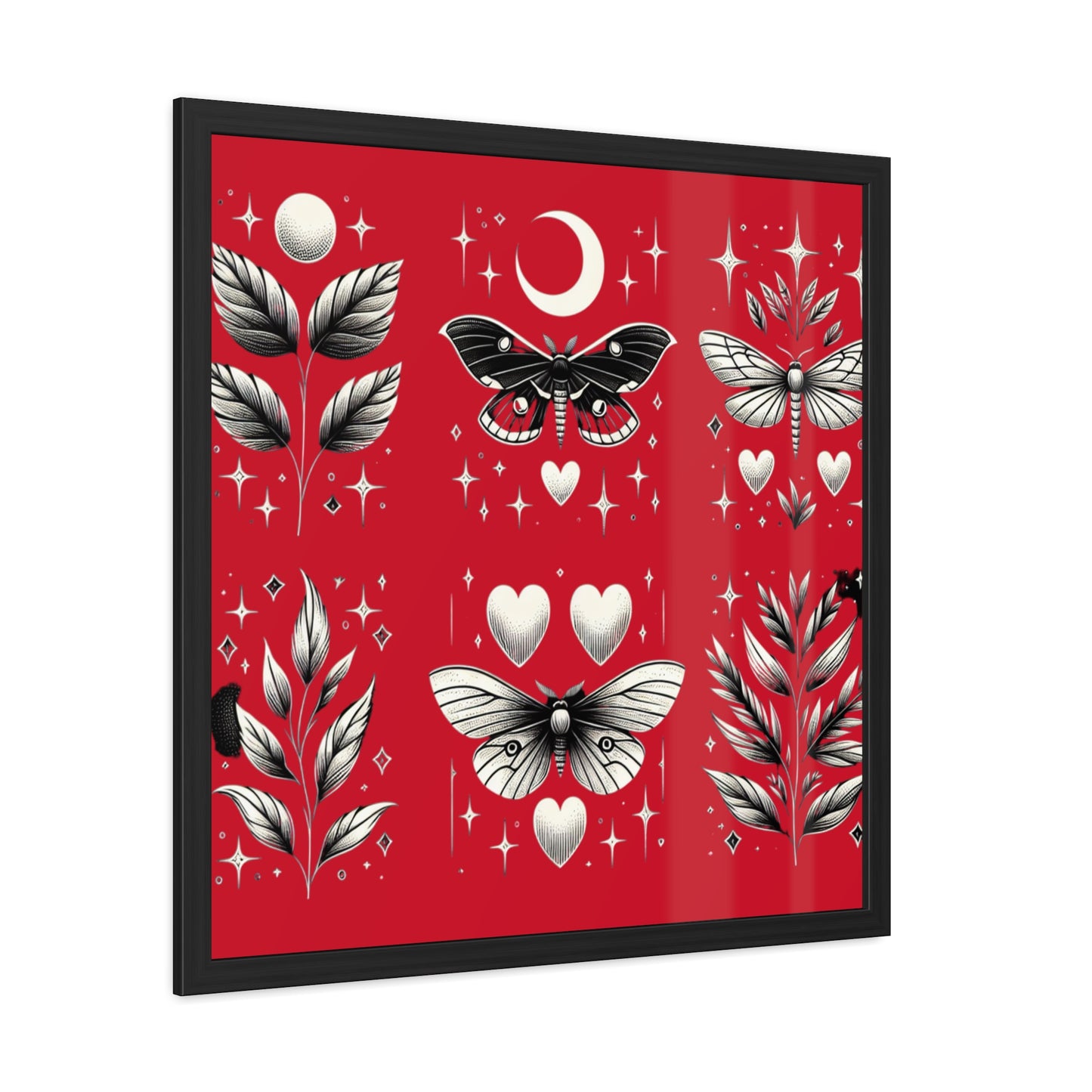 Butterfly Red Framed Posters