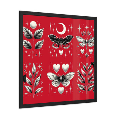 Butterfly Red Framed Posters