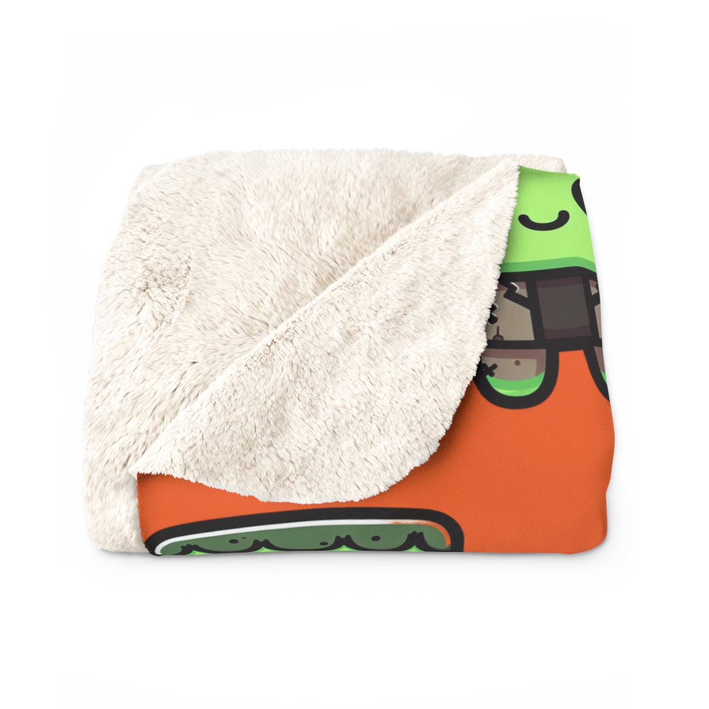 Frankie Orange Halloween Collection Sherpa Fleece Blanket