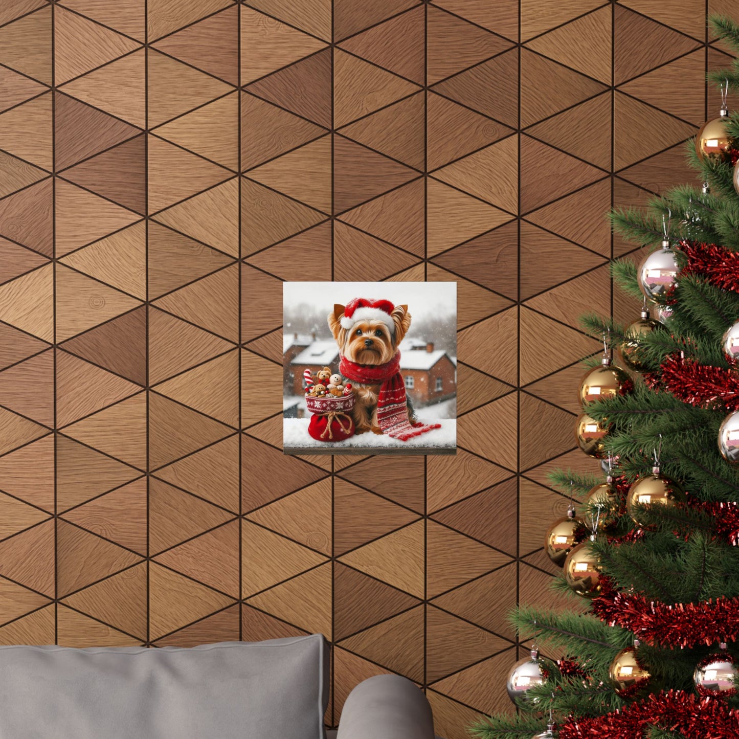 Yorkshire Terrier Christmas Poster